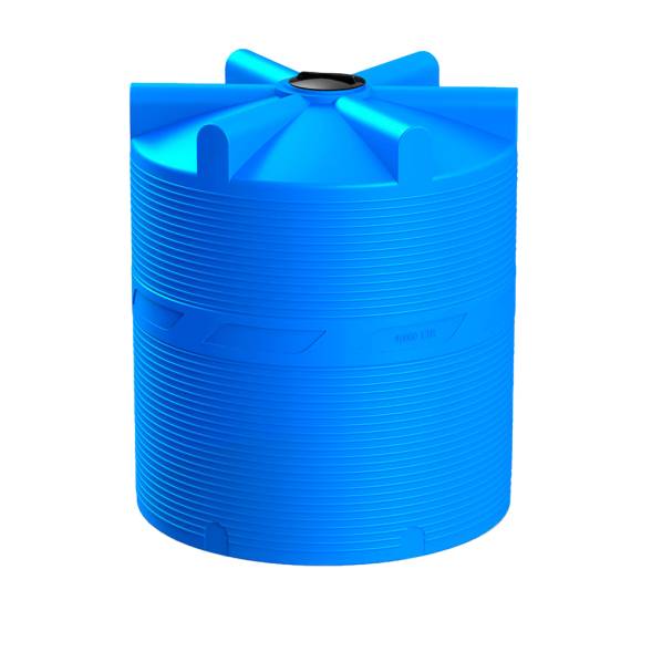 Емкость (резервуар) пластиковая вертикальная с крышкой, 10000 л, 620 мм, синий [TV10000S13-h2820]