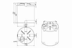 Емкость пластиковая для хранения удобрений (КАС/ЖКУ) ЭКОПРОМ T с откидной крышкой, красный [4013.5000.101.000]