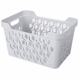 Ящик с крышкой универсальный Deluxe, 18л, светло-серый