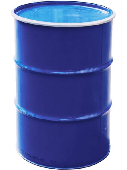 Бочка металлическая (стальная) с крышкой, 210 л, синий [БСЗ 210о]