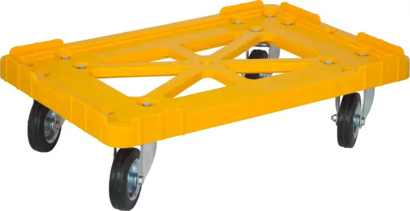 Тележка для пластикового ящика, 600х400 мм, желтый [508]