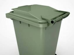 Пластиковый мусорный контейнер на колесах, 240 литров