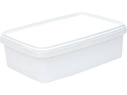 Контейнер пластиковый прямоугольный, 1л, белый