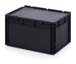 Евроконтейнер пластиковый ESD ED 64/32 HG, 60x40x33,5 см