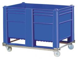 Большой пластиковый контейнер Type 800, сплошной на тележке