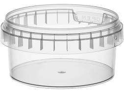 Контейнер пластиковый круглый, 210мл, 95 мм, прозрачный