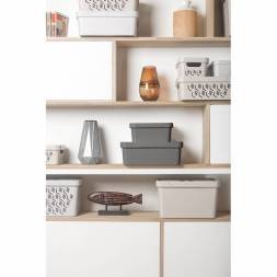 Ящик с крышкой универсальный Luxe, 12л, серый