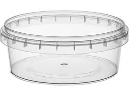 Контейнер пластиковый круглый, 250мл, 122 мм, прозрачный