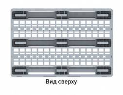 Паллет (поддон) пластиковый перфорированный вкладываемый на 3-х полозьях, 1200х800х150 мм, серый [02.122.91.PE]