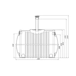 Емкость подземная Rostok Ground 3000 л без горловины