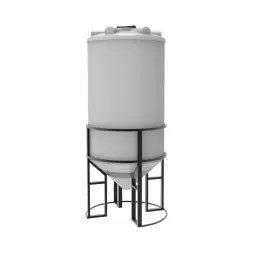 Емкость ФМ 2000 л под плотность до 1,5 г/см3 белая в обрешетке