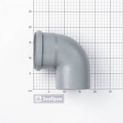 Отвод 110х90 пластик серый
