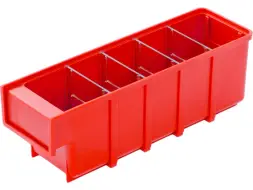 Контейнер полочный пластиковый, 300x92x100 мм, 2.76 л, красный [6005]
