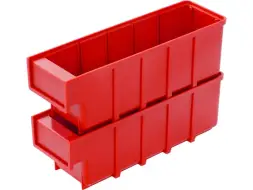 Контейнер полочный пластиковый, 300x92x100 мм, 2.76 л, красный [6005]