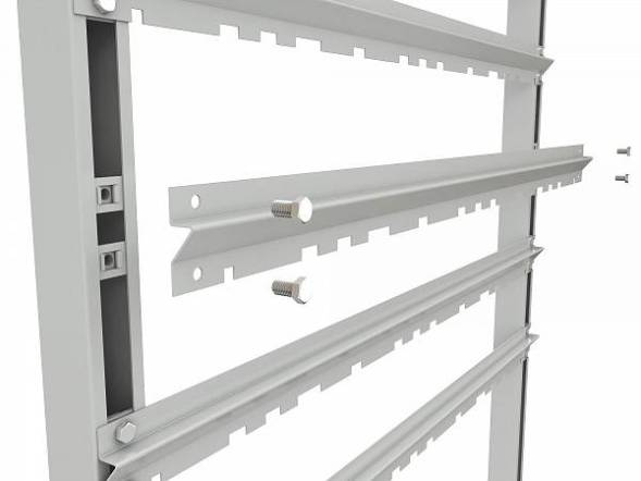 Стеллаж для пластиковых лотков ДВК SORTEX двухсторонний 1500x1000x800.01