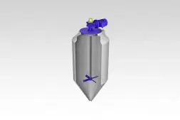 Емкость ФМ 240 в обрешетке с лопастной мешалкой