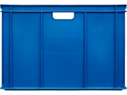 Ящик пластиковый сплошной, 600x400x410 мм, 84 л, синий [203-2]