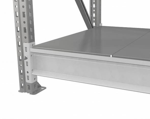 Полка яруса для складских среднегрузовых стеллажей ПРАКТИК MS Pro 40х15 Z, 400x150x30 мм [ER-00005916]