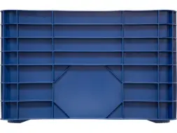 Ящик пластиковый сплошной, 710x500x455 мм, 122 л, синий [425]