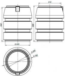 Горловина септика Rostok 940 мм
