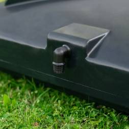 Бак пластиковый для летнего душа с лейкой, 150 л, черный [БД150/17]