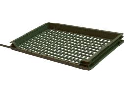 Ящик пластиковый хлебный усиленный 3-х бортный, 740х440х65 мм, зеленый [12.434]