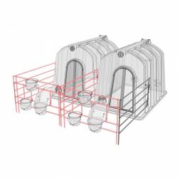 Стенка боковая вольера домика для телят оцинкованная