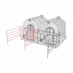 Стенка боковая вольера домика для телят оцинкованная