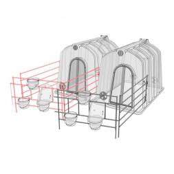Стенка боковая вольера домика для телят оцинкованная