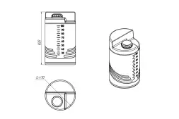 Емкость дозировочная 100л под плотность до 1.3 г/см3 белая